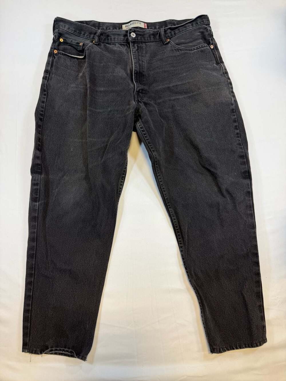VTG Levis Men 560 Black Jeans 38x31 Loose Fit Tapered Leg Black Wing 100% Cotton